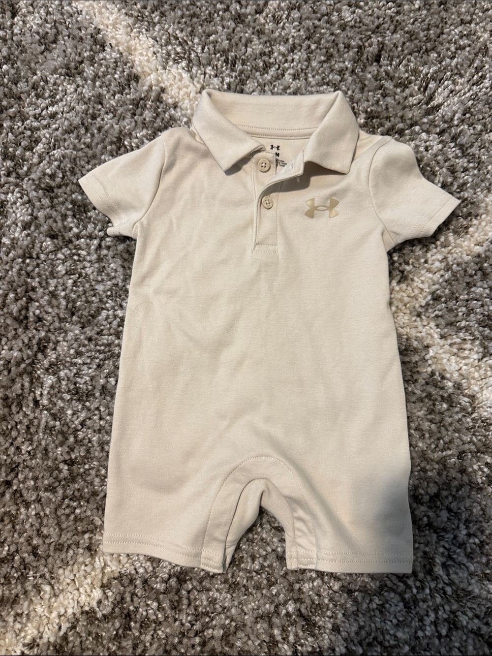 Under Armour Cream Polo Romper Onesie